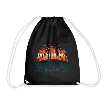 Nostalgia Neon Synthwave - Drawstring Bag - black - Front