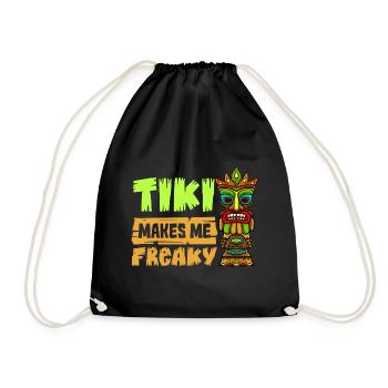 Hawaiianische Tiki Bar Hawaii Getränke Polynesian - Turnbeutel - Schwarz - Vorne