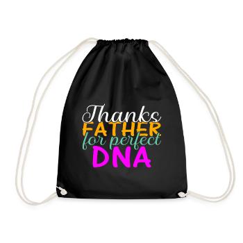 Drôle de forme de cadeau de fête des pères pour le fils et la fille - Sac de sport léger - noir - Devant