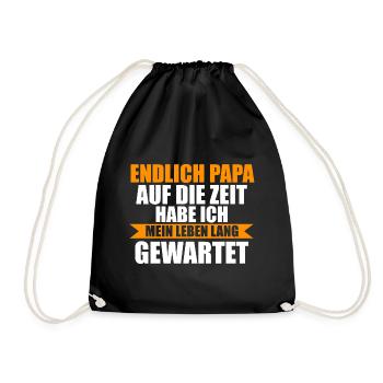 Vater Papi Papa - Turnbeutel - Schwarz - Vorne