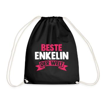 Opa Oma Enkelkind Enkelin - Turnbeutel - Schwarz - Vorne