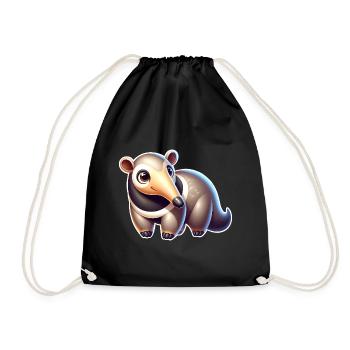 Anteater - Drawstring Bag - black - Front