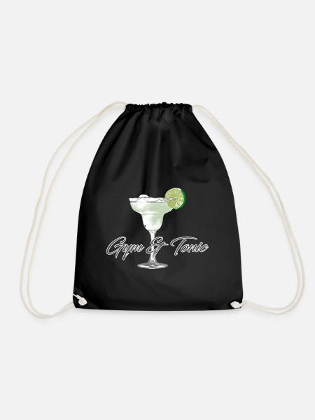 Gym tonic - Drawstring Bag - black