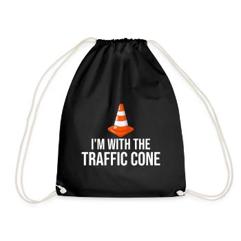 Cône de circulation cône de signalisation - Sac de sport léger - noir - Devant