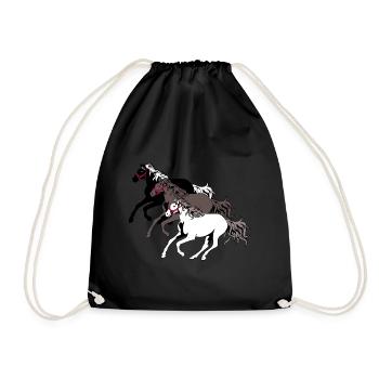 Chevaux sauvages Troupeau Cheval Galop Cheval Course Poney - Sac de sport léger - noir - Devant
