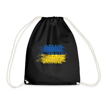 I Stand with Ukraine - Turnbeutel - Schwarz - Vorne