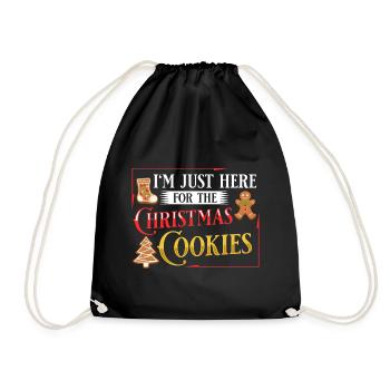 Biscuits de Noël Biscuits Cuisson Biscuits de Noël - Sac de sport léger - noir - Devant