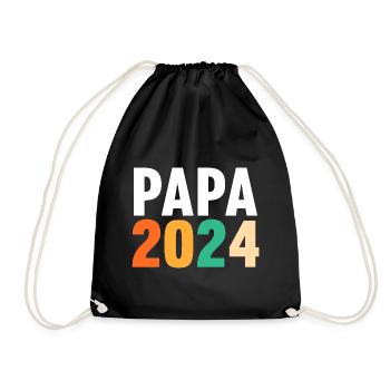 Dad-to-be 2037 - Drawstring Bag - black - Front