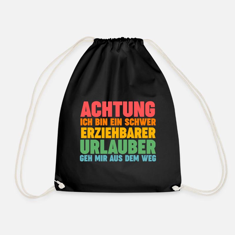Sommerurlaub Urlauber Urlaub - Turnbeutel - Schwarz