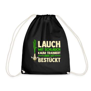 Bodybuilding Sport Fitness Lauch - Turnbeutel - Schwarz - Vorne