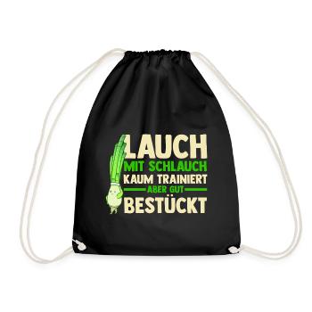 Bodybuilding Sport Fitness Lauch - Turnbeutel - Schwarz - Vorne
