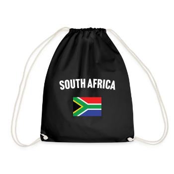 South Africa Flag - Drawstring Bag - black - Front