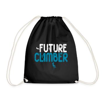 Future Rock Climber Klettern Baby Jungen Kinder - Turnbeutel - Schwarz - Vorne