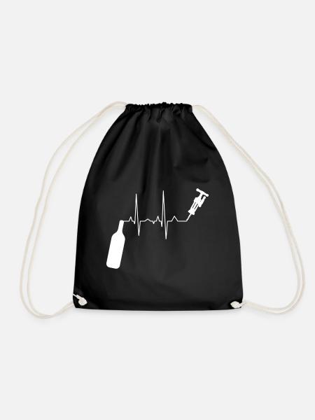 Weintrinker Wein Winzer Weinliebhaber Idee - Turnbeutel - Schwarz