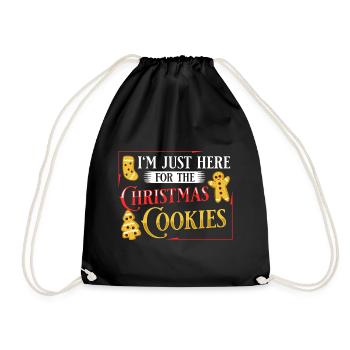 Biscuits de Noël Biscuits Cuisson Biscuits de Noël - Sac de sport léger - noir - Devant
