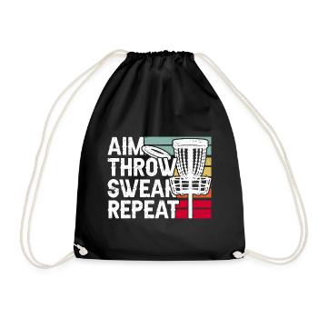 Disc Golf Disc Golfing - Drawstring Bag - black - Front