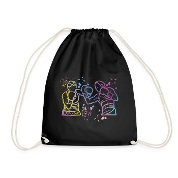 Boxing Fighter Kids Boxing Match Boxer - Drawstring Bag - black - Front