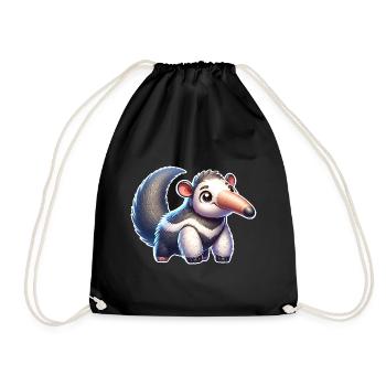 Anteater - Drawstring Bag - black - Front