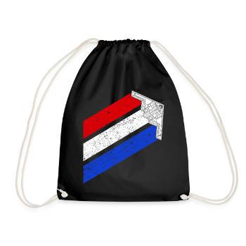 B-2 Bomber USA Contrails Red White Blue Stealth B2 - Drawstring Bag - black - Front