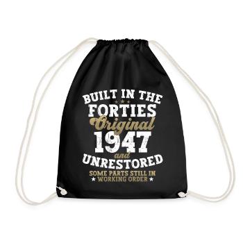 Construit dans les années quarante 1947 75e anniversaire Hommes - Sac de sport léger - noir - Devant