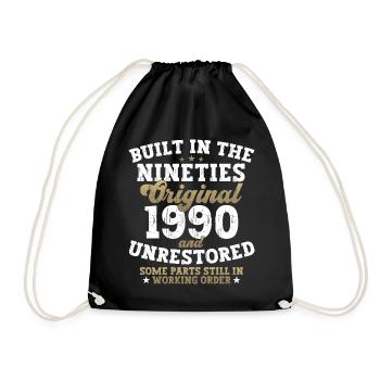 Construit dans les années quatre-vingt-dix 1990 32e anniversaire Hommes - Sac de sport léger - noir - Devant