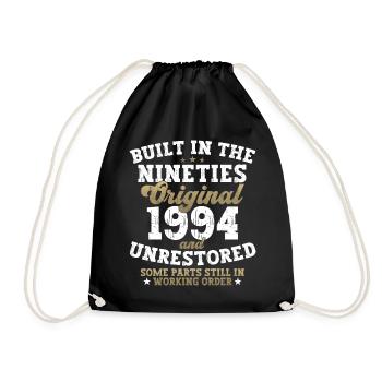 Construit dans les années quatre-vingt-dix 1994 28e anniversaire hommes - Sac de sport léger - noir - Devant