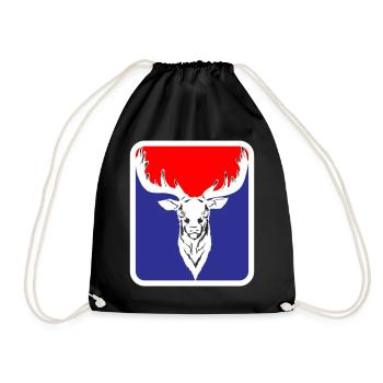 Hunter Funny Roebuck Deer Logo | Colors can be changed - Drawstring Bag - black - Front