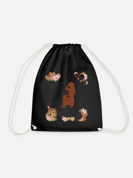 Western Girl - Turnbeutel - Schwarz