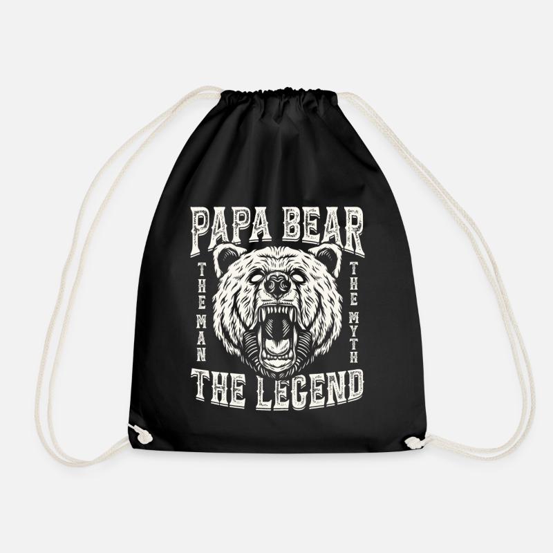 Papa Bear - Turnbeutel - Schwarz