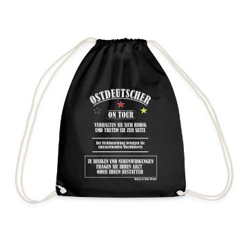 Motiv Ostdeutschland / Geschenke für Ossis - Turnbeutel - Schwarz - Vorne