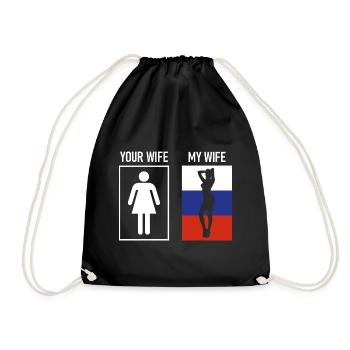 Mon wife cadeau Russie Amour Russe - Sac de sport léger - noir - Devant
