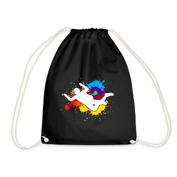 Parachutisme coloré pour un - Sac de sport léger - noir - Devant
