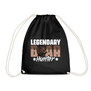 Legendary funny Grunt hunting humor for - Drawstring Bag - black - Front