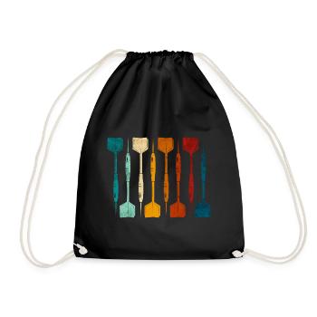 Dart Retro Darts Player - Drawstring Bag - black - Front