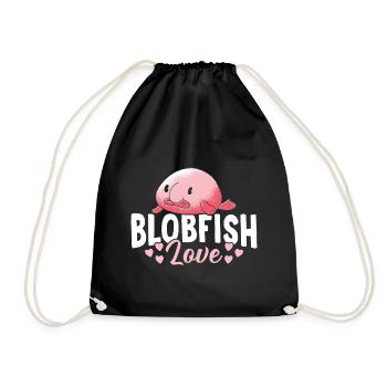 Blobfish Love Blobfishes Besitzer Liebhaber Fisch - Turnbeutel - Schwarz - Vorne