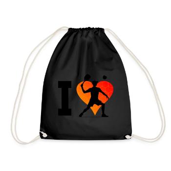 Racquetball games Pickleball Pickleball Pickleball games - Drawstring Bag - black - Front