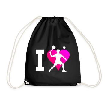 Women's Racquetball Men's Racquetball Games - Drawstring Bag - black - Front