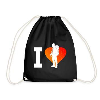 Boulder Climber Climbing Bouldering Climbing - Drawstring Bag - black - Front