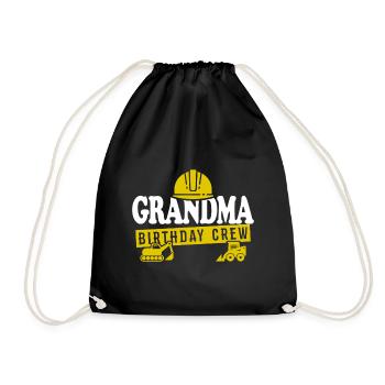 Grandma Birthday Crew - Drawstring Bag - black - Front