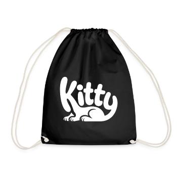 Kitty - Conception de chat de compagnie mignon - Sac de sport léger - noir - Devant
