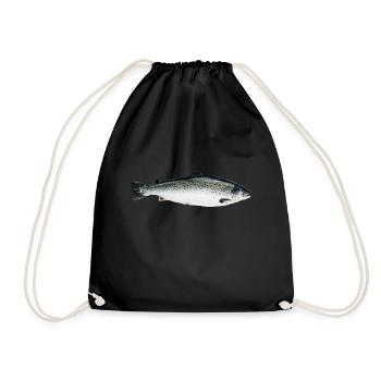 Lachs - Turnbeutel - Schwarz - Vorne