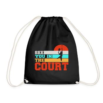 Tennis tennis tennis court de tennis - Sac de sport léger - noir - Devant