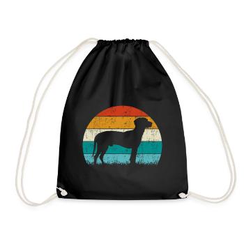 BGS Dog Retro Vintage - Drawstring Bag - black - Front