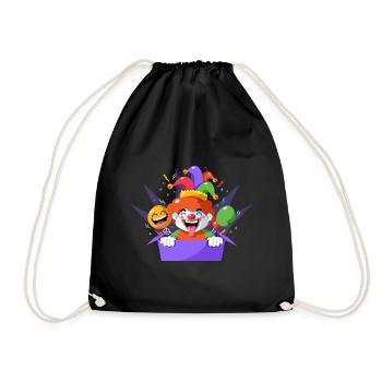 Clown, Carnival, Carnival, Carnival Costume, Parade, Celebration, Jester, - Drawstring Bag - black - Front
