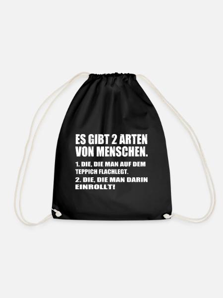 Es Gibt 2 Arten Von Menschen Ironie Sarkasmus Fun - Turnbeutel - Schwarz