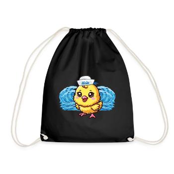 Seafarer Sailor Chick Maritime Sailor - Drawstring Bag - black - Front
