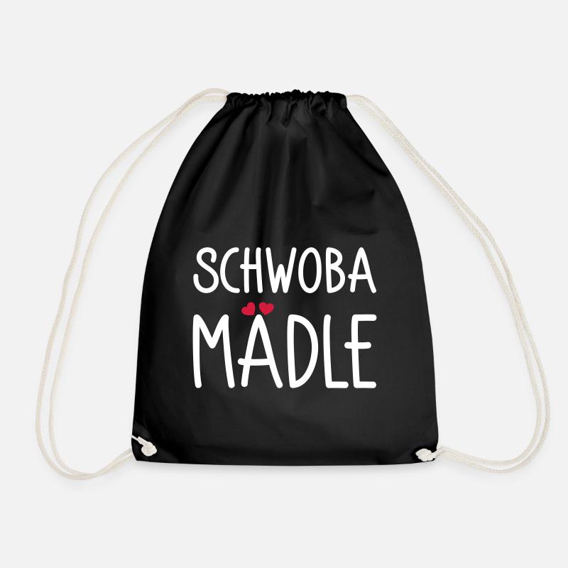 Schwoba Mädle - Turnbeutel - Schwarz