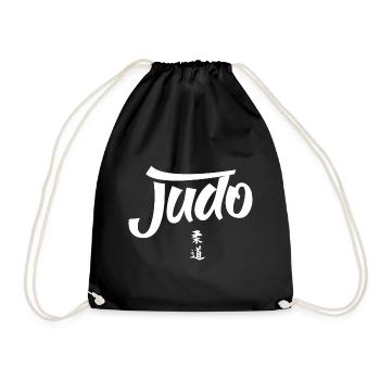 Judo Japanese Martial Arts Judoka Belt - Drawstring Bag - black - Front