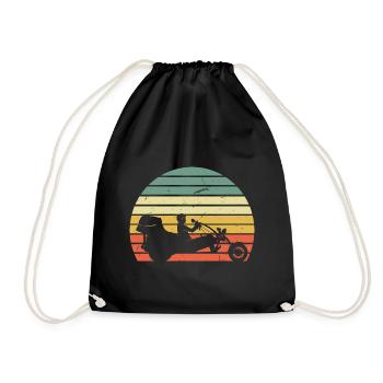 Roulez En Trike Retro - Sac de sport léger - noir - Devant