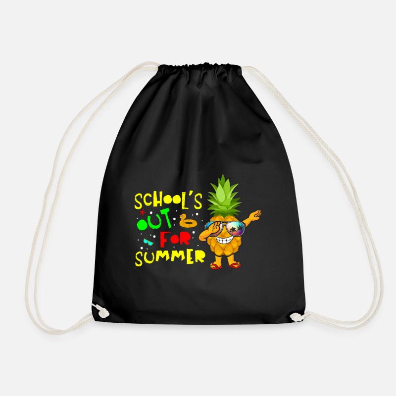 Schools Out For Summer Ananas - Turnbeutel - Schwarz